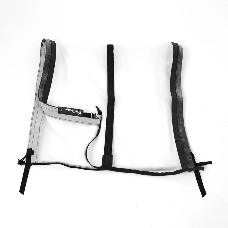 The Original Resinator drum screen with a grey band, 100 micron mesh, laid flat