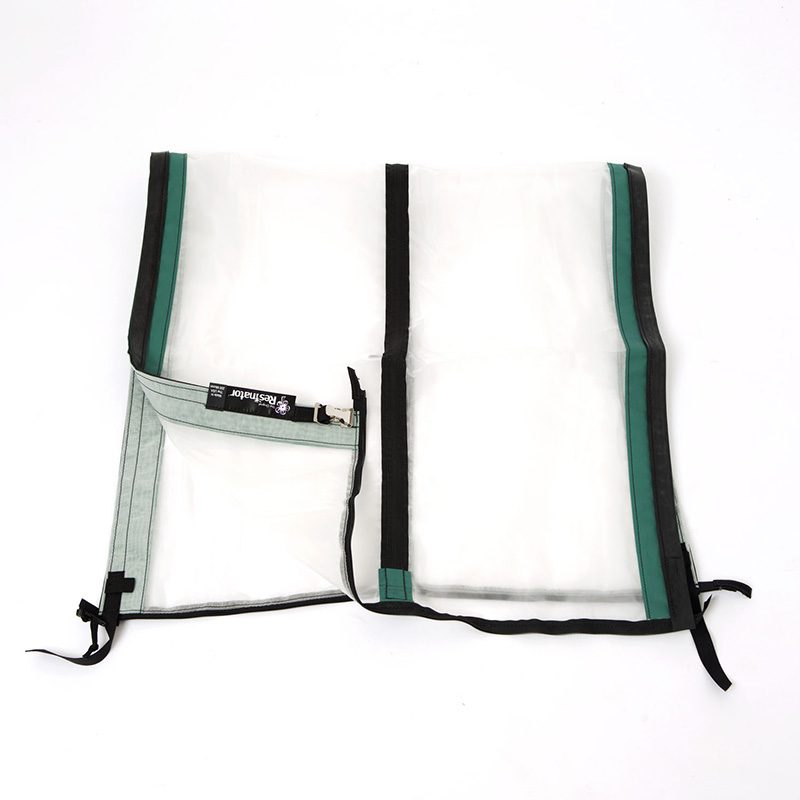 The Original Resinator drum screen with a green band, 200 micron mesh, laid flat
