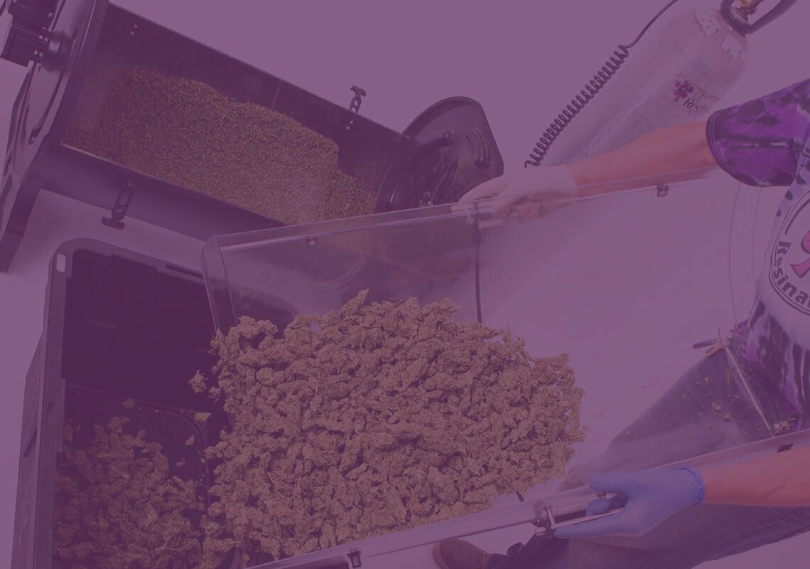 Cryo-Trim wet or dry cannabis trimming with CO2 or LN2 on The Original Resinator