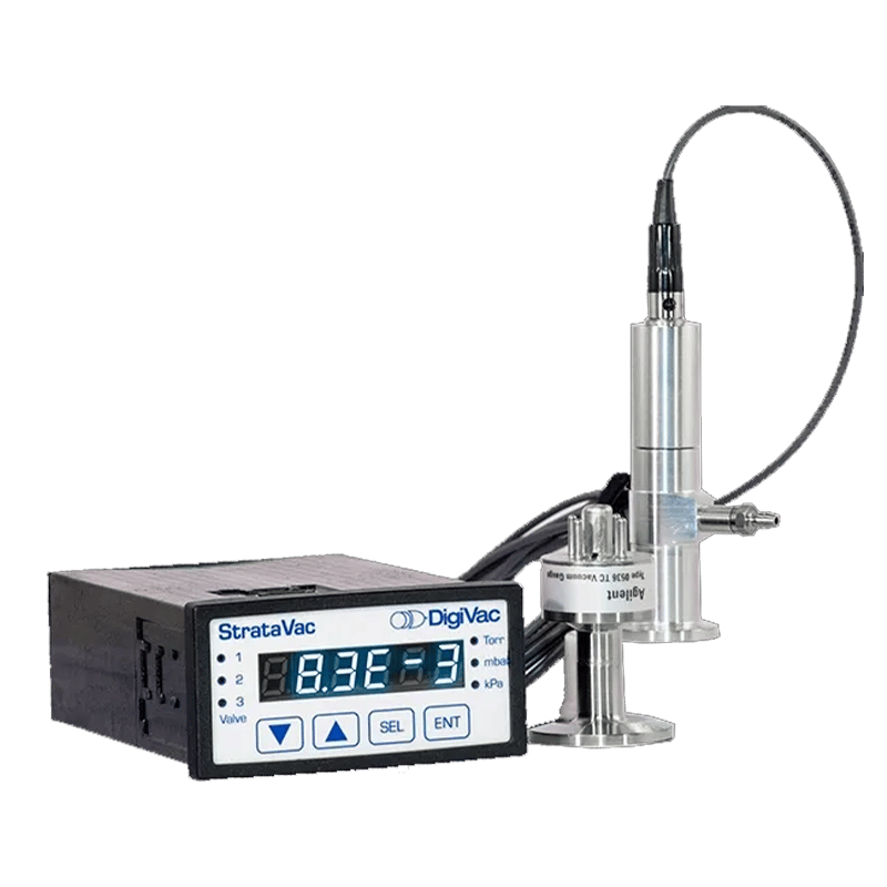 DigiVac StrataVac vacuum controller with its bleed valve assembly and hose