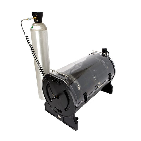 The Original Resinator XL trimmer shown with a CO2 tank connected