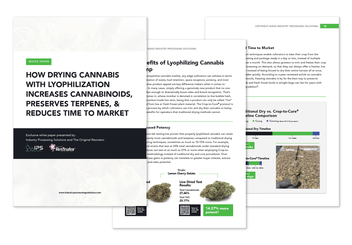 Mockup of The Original Resinator lyophilization white paper
