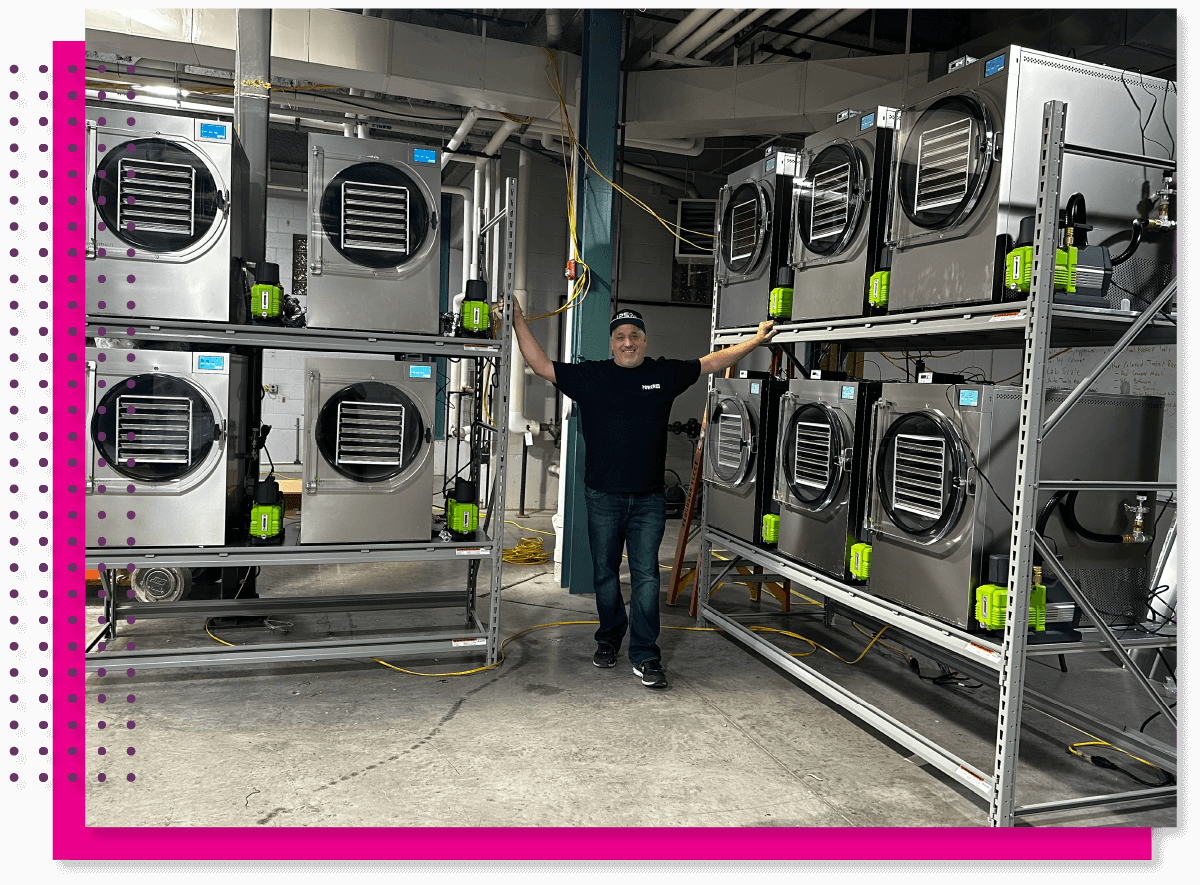 Harvest Right Large Scientific installation A 10x Crop-to-Cure® Harvest Right Large Scientific installation capable of drying 20+ lbs per day